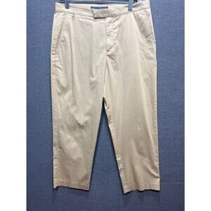 Vinage Ralph Lauren Sport Ankle Khaki Pants Womens Size 10 Made In Hong Kong